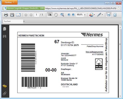 hermes paketschein ohne drucker|hermes paketschein zum ausdrucken.